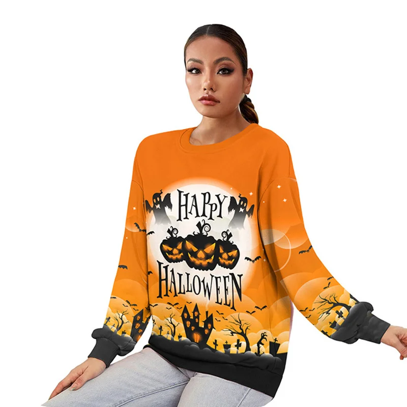 

Halloween Hot Oversized Sweatshirt Women Vintage Graphic Hoodies Harajuku Streetwear Long Sleeve Kawaii Clothing Aesthetic 2012