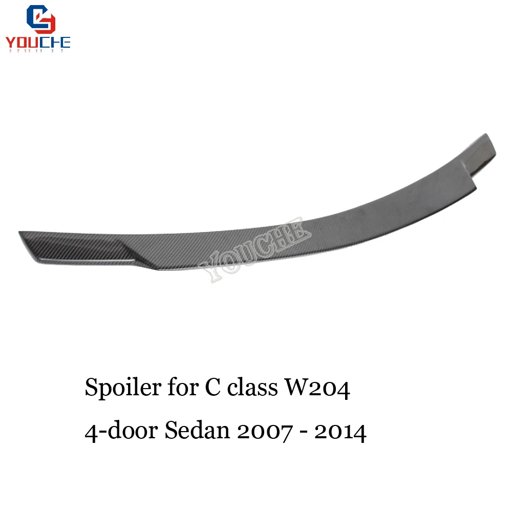 Задний спойлер W204 из углеродного волокна для Mercedes C Class Sedan 2007 2014 C180 C200|Спойлеры и