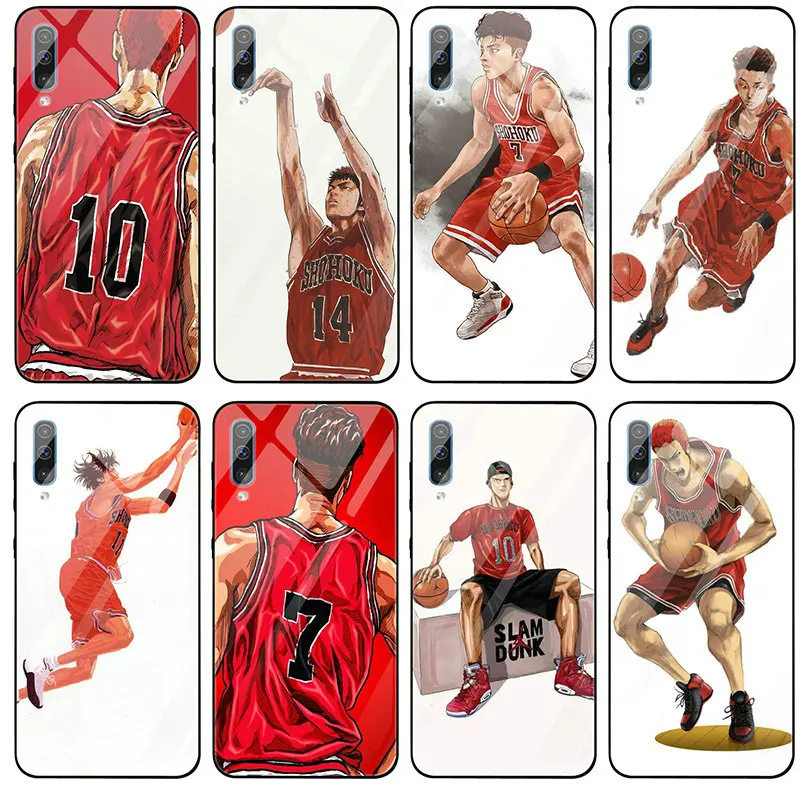 Чехол для телефона из закаленного стекла с аниме Slam Dunk Kuroko Samsung Galaxy A6 A8 A9 A10 A20 A30 A40