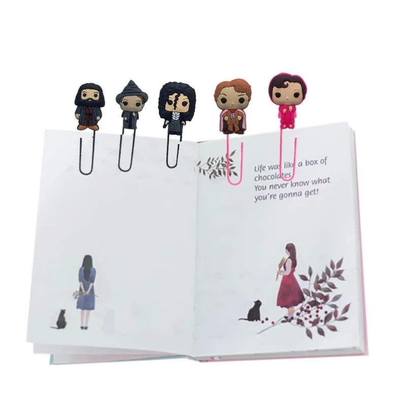 25 шт. Популярные Значки для книг аниме бумажные зажимы канцелярские