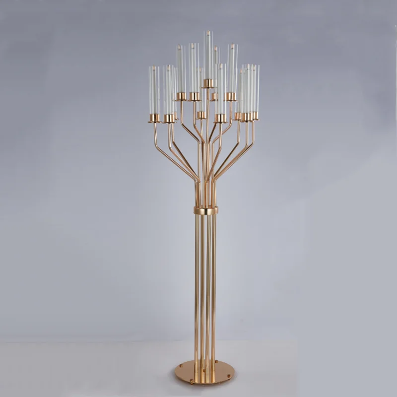 

Candelabras Wedding Table Centerpiece Luxury Candelabrum Metal Candle Holders For Home Decoration 2 PCS /Lot