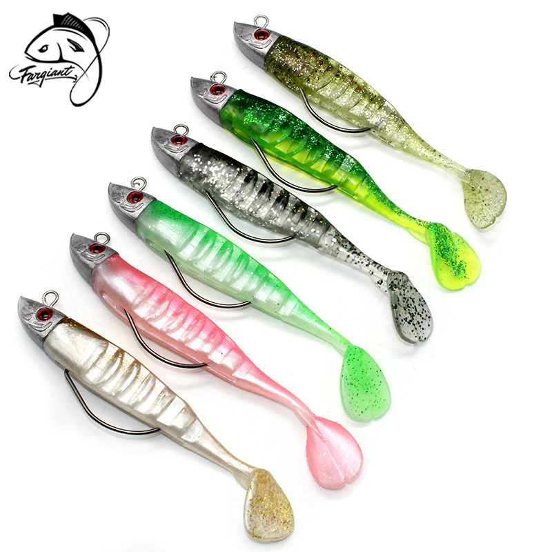 Fargiant 3 шт Силиконовые мягкие приманки 10cm15.5g 13cm26g искусственная Мягкая приманка