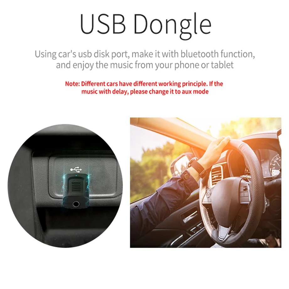 USB Bluetooth 5 0 адаптер 3 мм AUX BT аудио приемник передатчик беспроводной ключ для