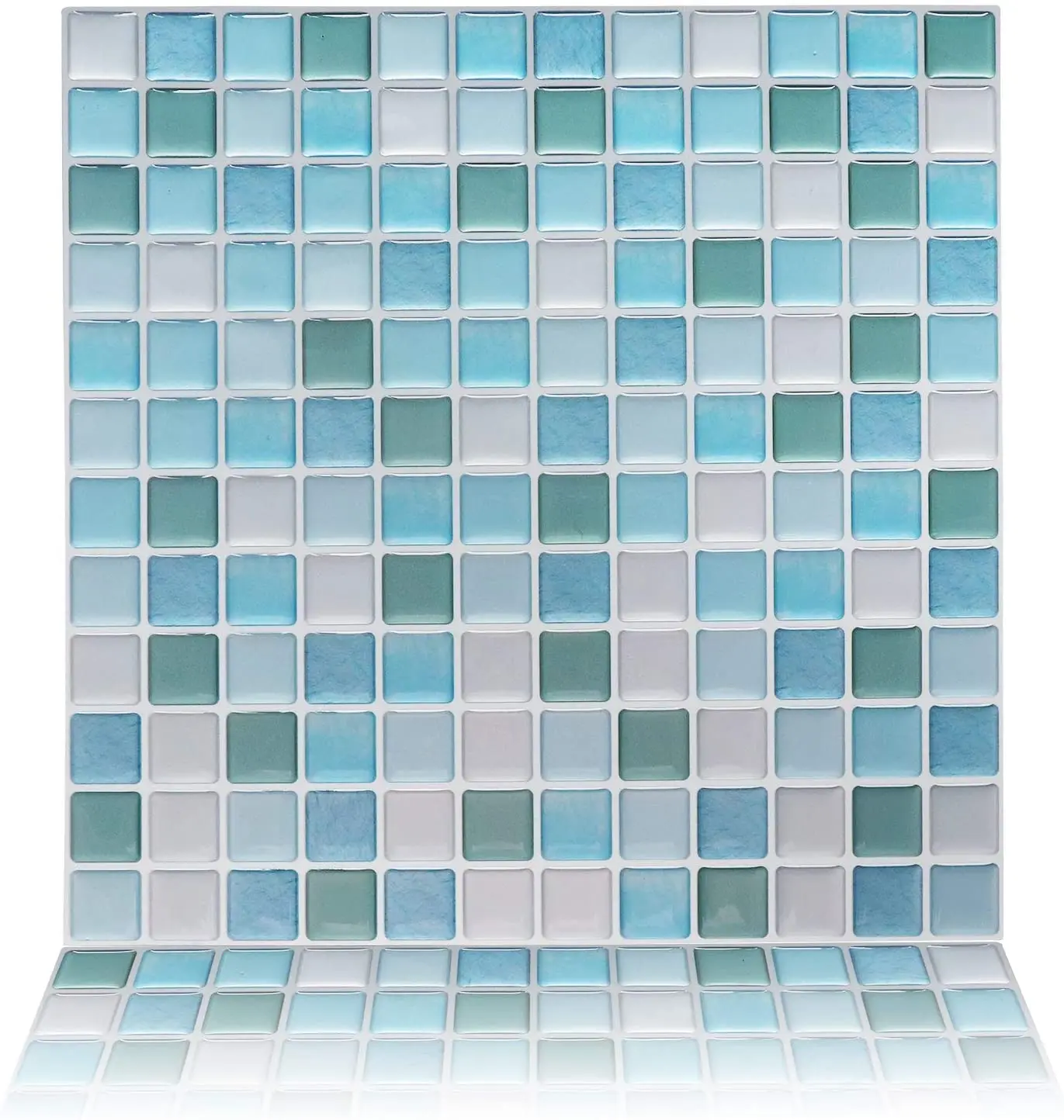 20pcs diy self adhesive mosaic tile backsplash wall sticker vinyl bathroom kitchen home decor free global shipping