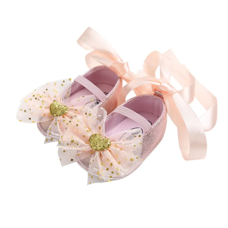 YTM1757P WEIXINBUY/Обувь для маленьких девочек; обувь принцессы с бантом на шнуровке из искусственной кожи; обувь для малышей; мокасины для новорожденных - Цвет: YTM1757P