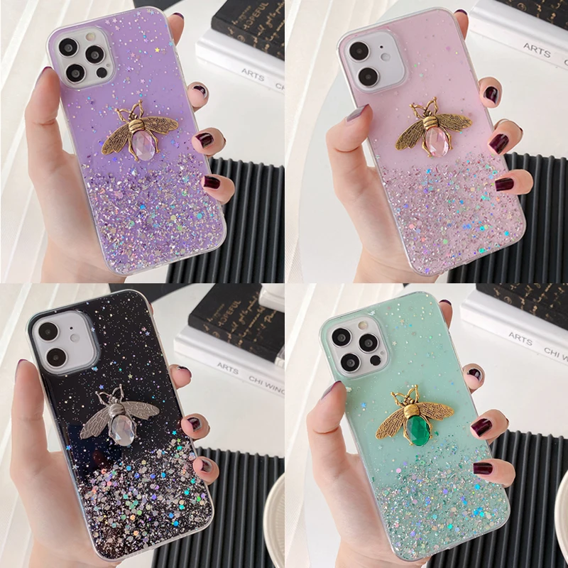 Роскошный чехол для телефона с бриллиантами пчелами Huawei P30 P40 Mate 40 Pro Plus Honor V30 30 Nova 7