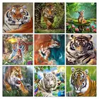 RUOPOTY полностью Квадратный бриллиант, 5D живопись тигр наборы Алмазная вышивка Мозаика Искусство домашнее украшение хобби новое поступление