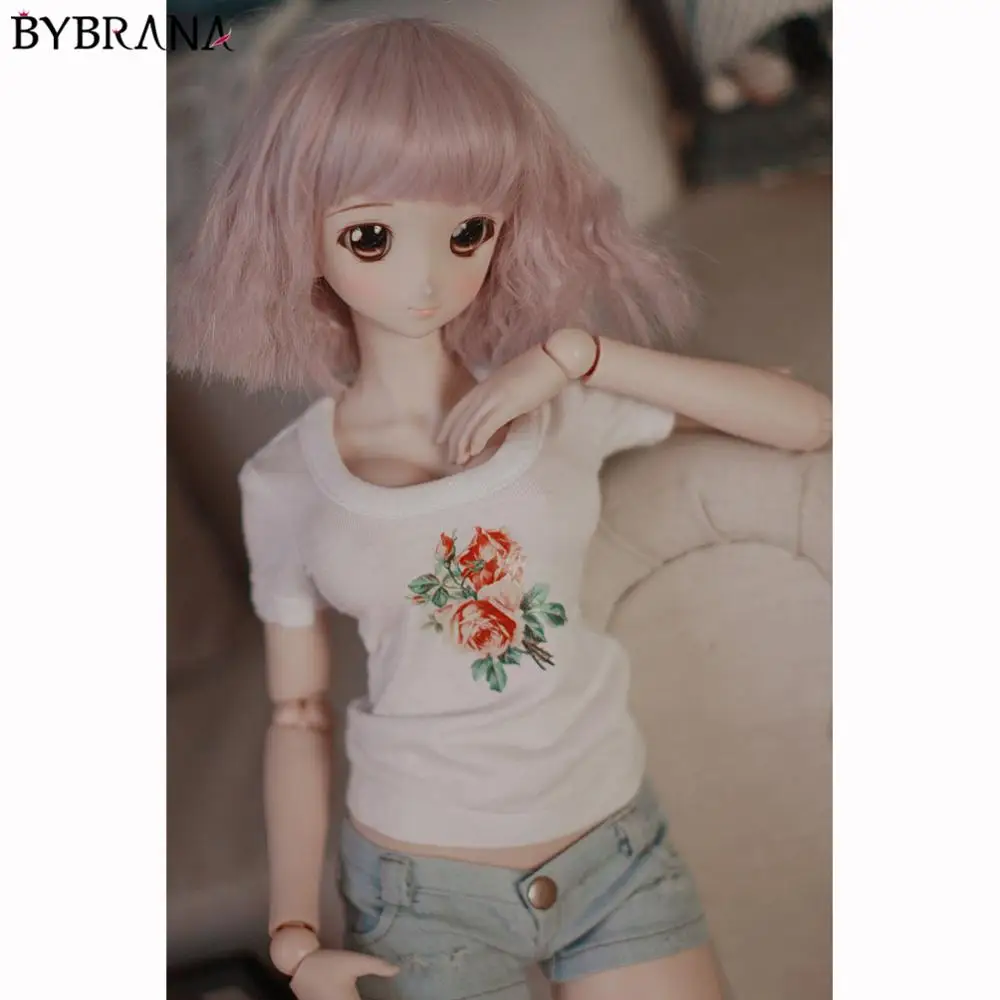Одежда для кукол Bybrana BJD SD белая футболка + короткие джинсы | Игрушки и хобби