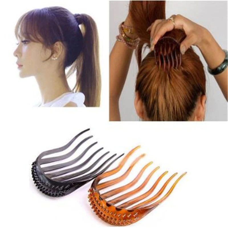 1PC New Fashion Women Girl Hair Styling Clip Stick Bun Maker Braid Tool Hair Accessories Korean Style 2 Color