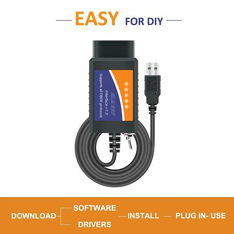 Считыватель кодов ELM327 OBD2 USB V1.5 для Elm 327 |