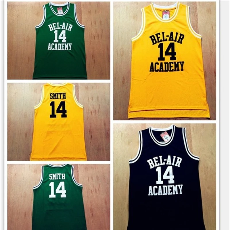 Черно желтая Зеленая Мужская футболка жилет Джерси для колледжа № 14