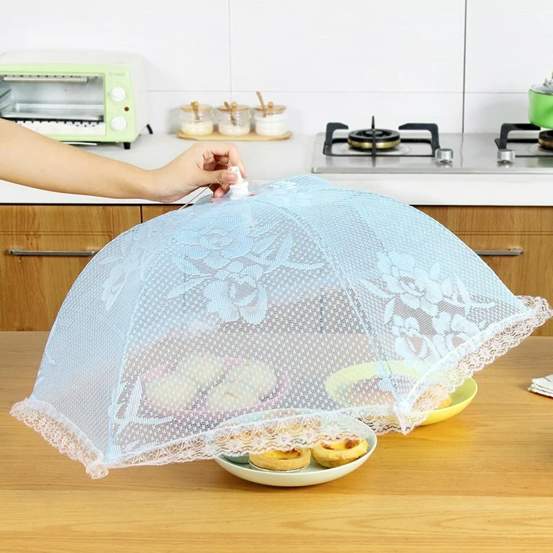

1PC Portable Umbrella Style Food Cover Anti Mosquito Meal Cooking Tools Lace Table Home Using Food Kitchen Gadgets