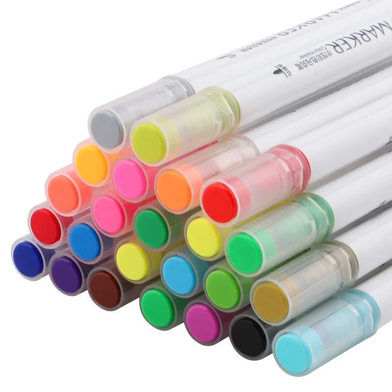 Двусторонние маркеры на водной основе 24 цвета|Цветные маркеры| |