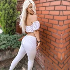 Melody, белые кожаные штаны, женские леггинсы, корректирующая одежда, компрессионные обтягивающие леггинсы, женские спортивные штаны, брюки-карандаш, флисовые, полная длина