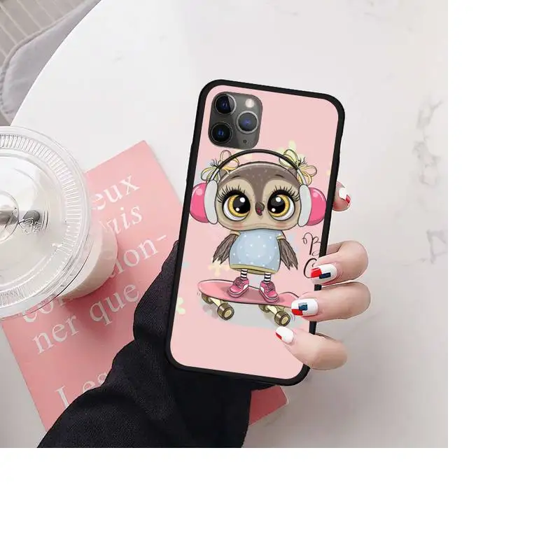 

Baby Cute Owl Phone Case for iPhone 11 12 pro MINI XS MAX 8 7 6 6S Plus X 5S SE 2020 XR