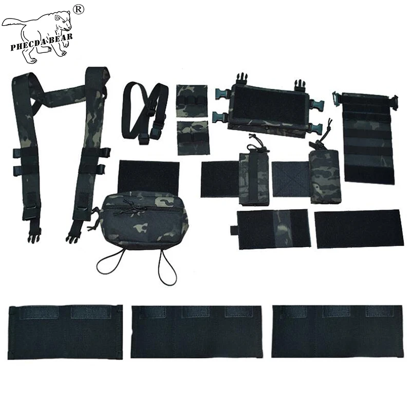 

MCBK camouflage light-weight paitball body armour outdoor war game quick-release MK3 tactical chest rig tactical combat vest