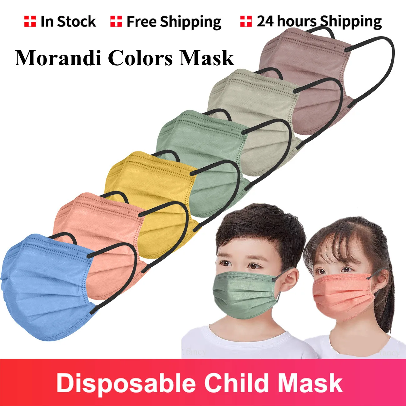 

Kids Disposable Morandi Colors Mask Child Mascarillas Quirurgicas Homologadas Protective Face Mouth Masks 3 Layers Masque Enfant