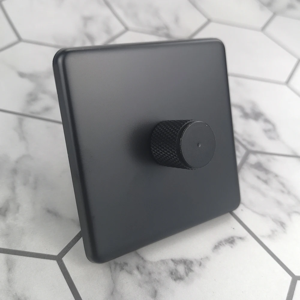 Wallpad LED Свет Диммер настенный переключатель регулятор яркости Черная