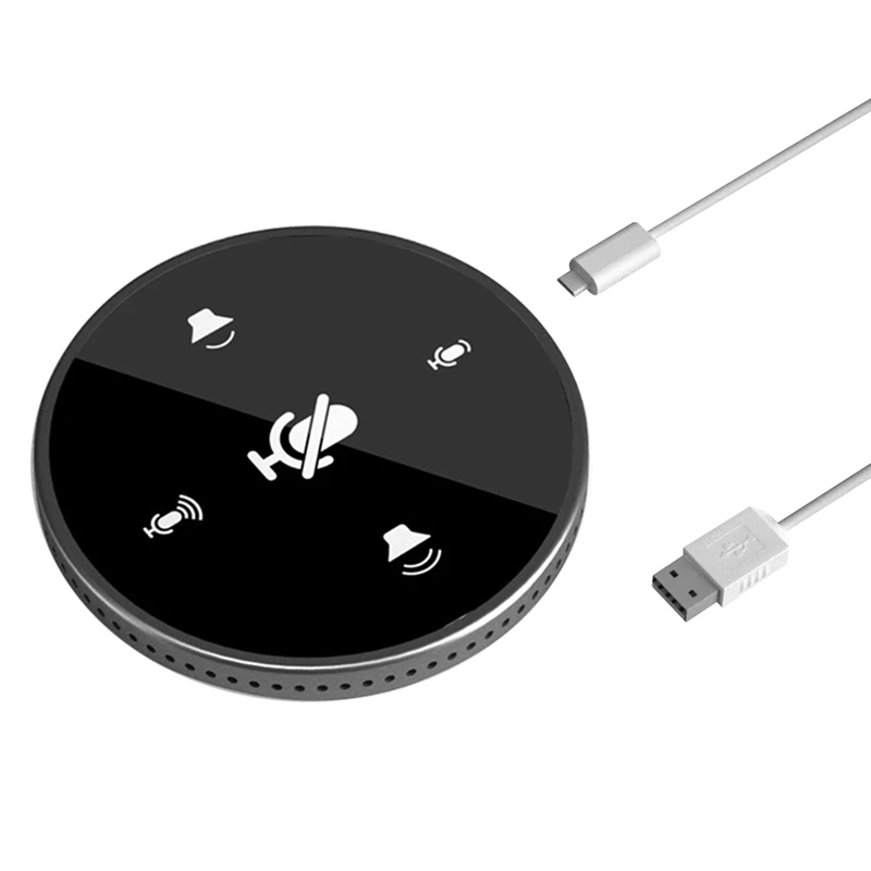 

USB Conference Microphone,Omnidirectional PC Computer Condenser Mic with Mute Button for Meeting/Class Plug & Play