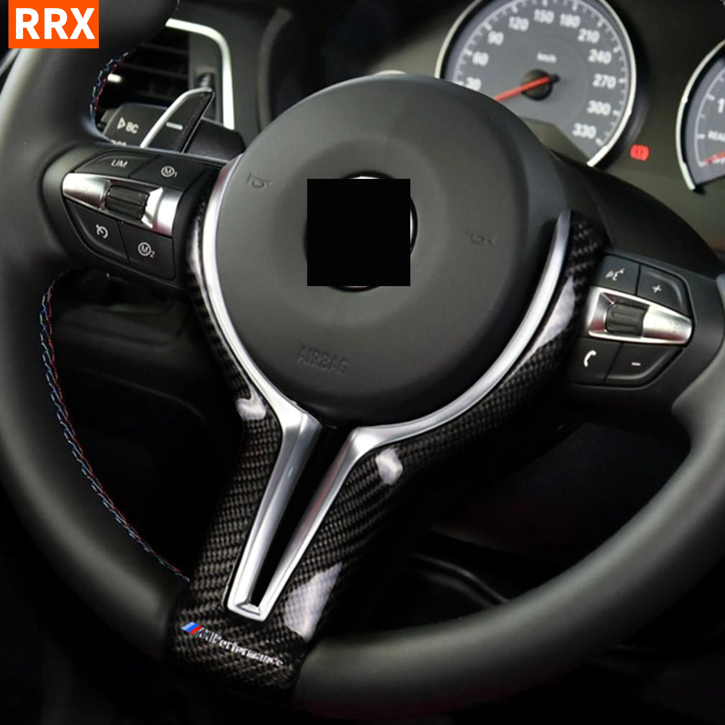 Pаспродажа Накладка на руль из углеродного волокна для BMW F80 M3 F82F83 M4 F10 M5 F06 F12F13 M6 F15 X5M F16 X6M, сменные автомобильные аксессуары