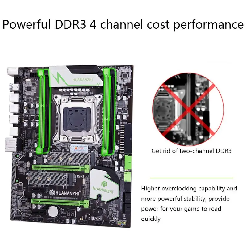 Huananzhi X79 материнская плата LGA2011 ATX USB3.0 SATA3 PCI-E NVME M.2 SSD Поддержка регистровая и ecc-память памяти и процессор Xeon E5