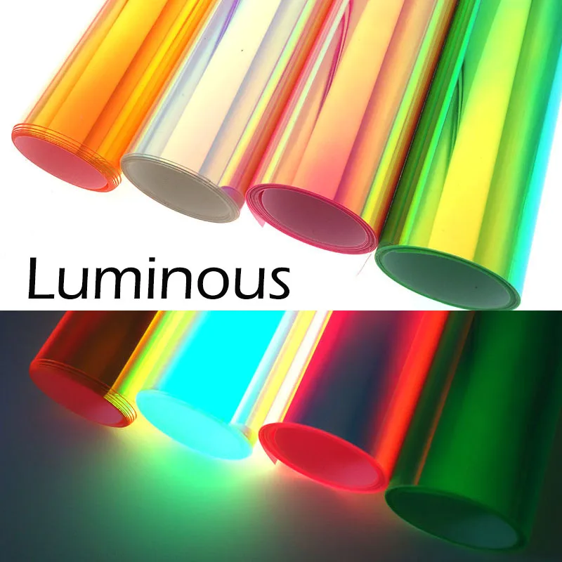 

4 Colors Symphony Luminous Lettering Film Heat Transfer Vinyl Heat Press Iron on Textile HTV for DIY Clothes Handmade
