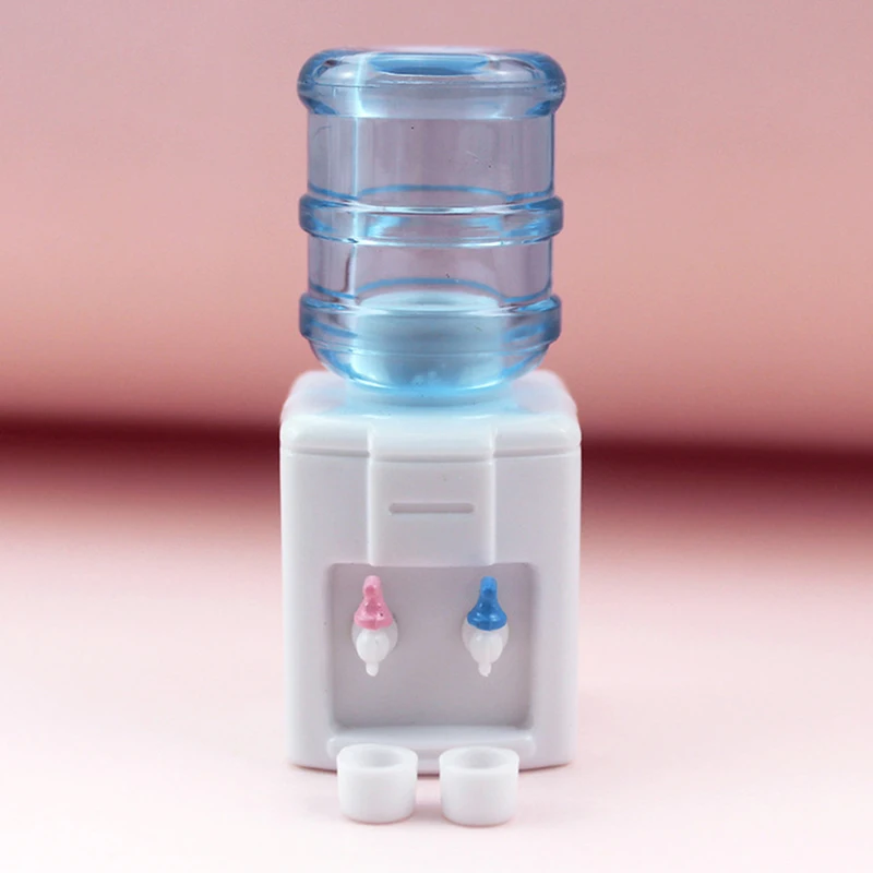 

1:12 Doll House Simulation Mini Water Dispenser With Two Small White Cup Models Doll House Decoration Accessories