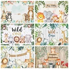 Фоны для фотосъемки с изображением леса животных Ежика лисы медведя вечеринки детский фон для фотосъемки на день рождения индивидуальные фоны для фотостудии