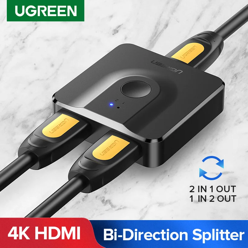 Ugreen 4K/30 Гц HDMI переключатель с пультом дистанционного управления Переключатель