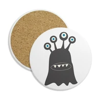 universe and alien monster ceramic coaster cup mug holder absorbent stone for drinks 2pcs gift