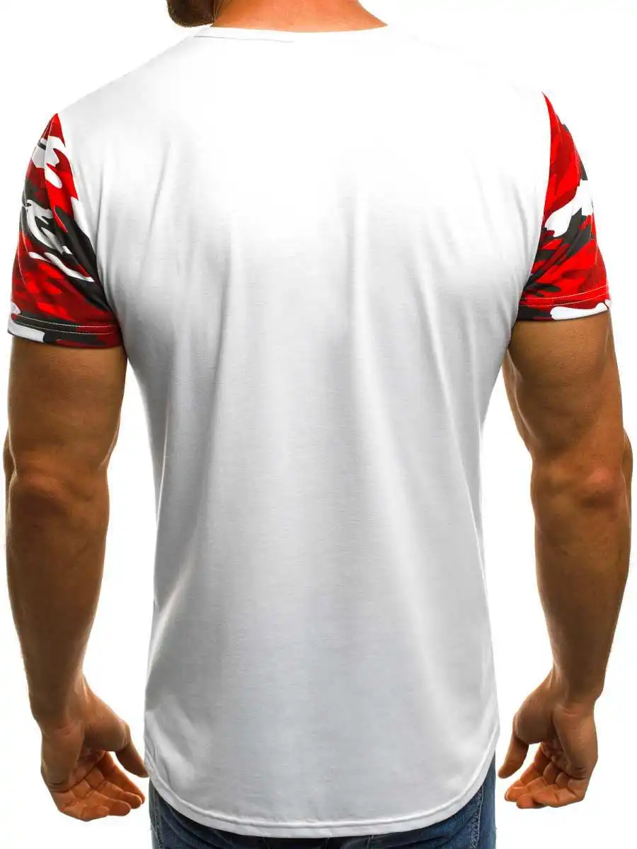 

2021 summer short sleeve t-shirt men's 3D printing T-shirt camouflage digital floral personalized men's wear