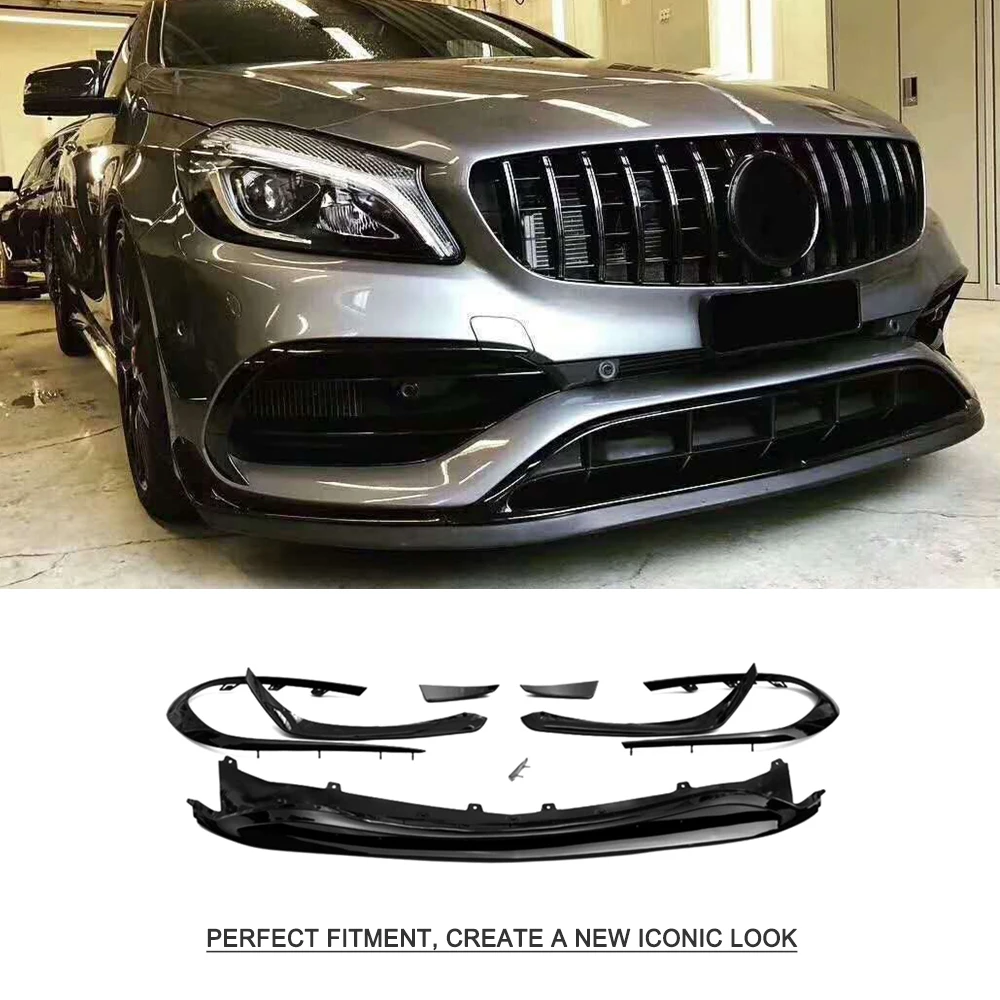 Автомобильные передние бамперы для Mercedes Benz CLA Class W117 Sport 2014 2019 ABS глянцевые