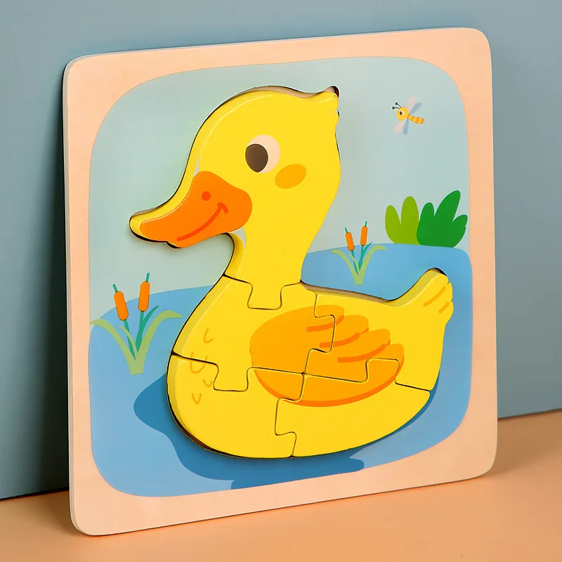 

Cartoon Early Education 3D Jigsaw Puzzles Toy Puzzle Animal Children