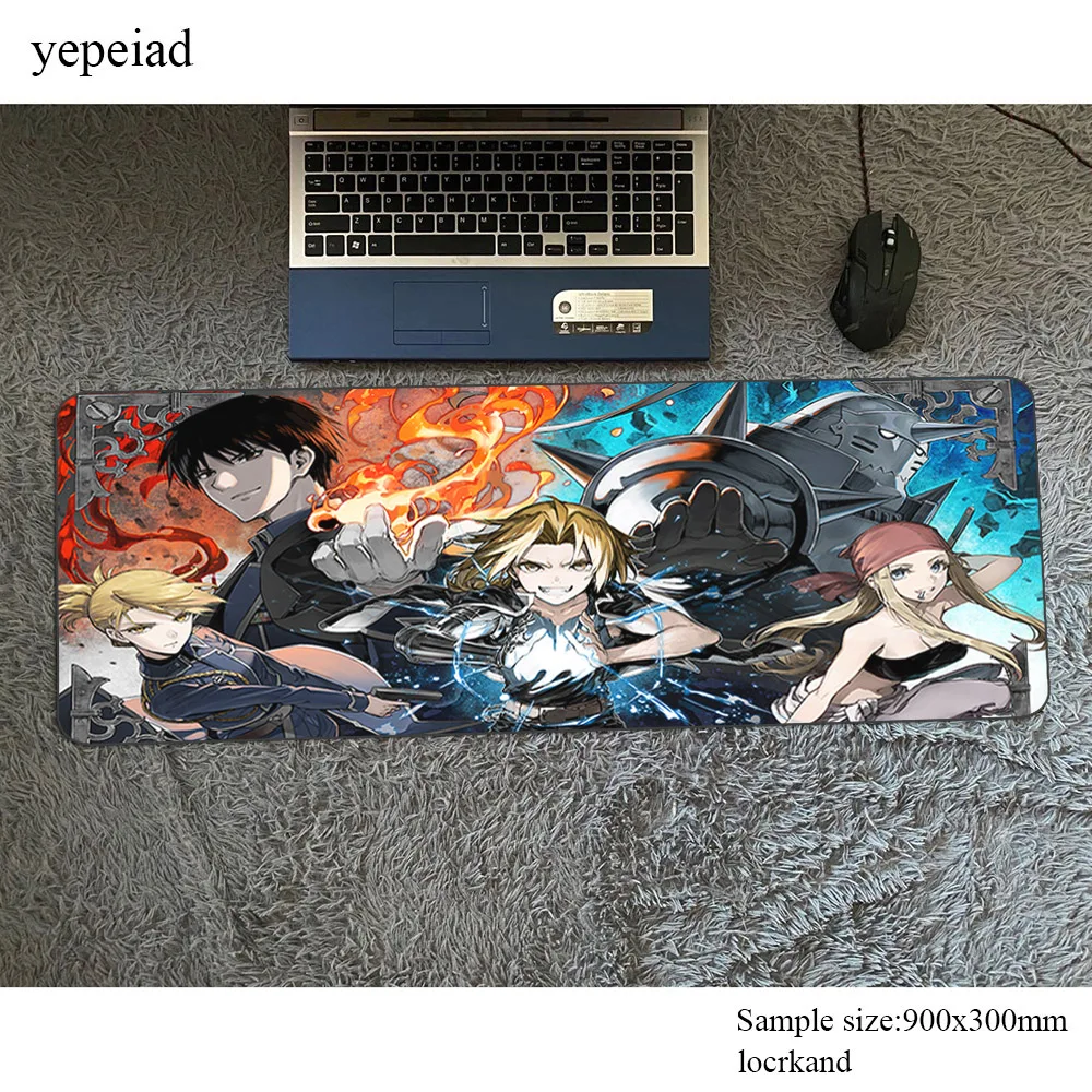

Fullmetal Alchemist mouse pad gamer 900x300x3mm notbook mouse mat cute gaming mousepad large home pad mouse desk padmouse mats
