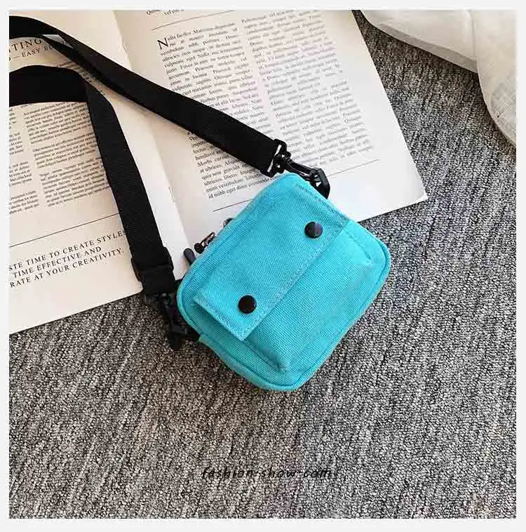 blue Monsisy мальчик Холщовая Сумка для девочек кошелек и Handag Детский кошелек Детская сумка через плечо маленькая сумка для мелочи Сумочка для денег для малышей Obag - Цвет: blue