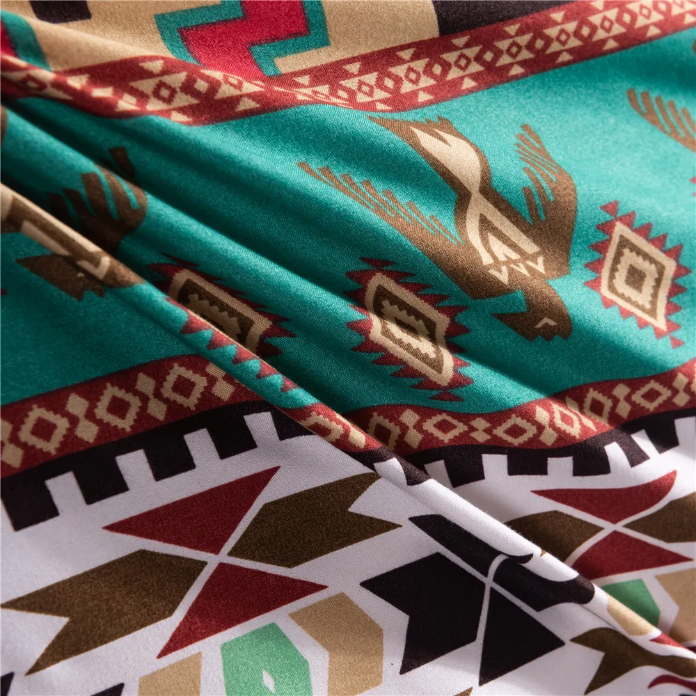 Комплект постельного белья красный в богемном стиле | Дом и сад