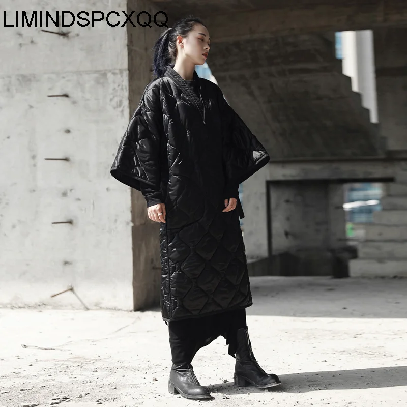 Parka Jacket Coat Long Autumn Winter Women Down Female Large Female Female 2022 Lady Outwear Quilted Kimono Cotton-padded