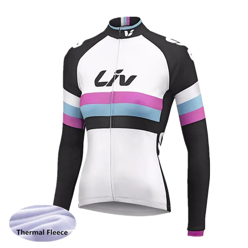 Женская зимняя теплая флисовая велосипедная Джерси 2020 liv одежда спортивная с
