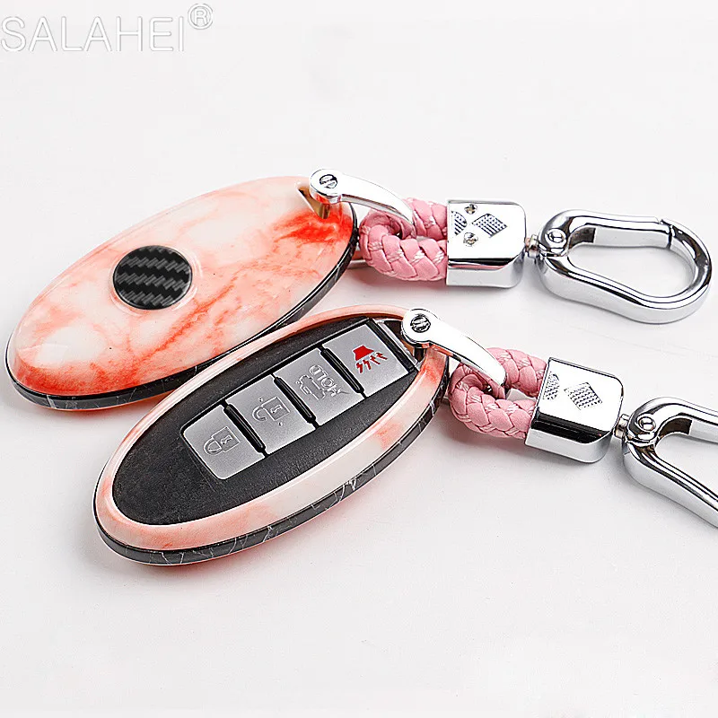

ABS Car Key Cover Holder Case For Infiniti For Nissan Qashqai J11 Juke X-Trail Buttons Flip Shell Remote keychain Accessories