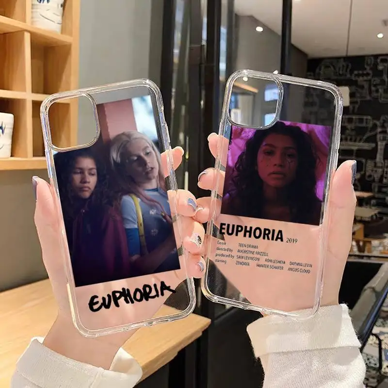 

American TV Series Euphoria Phone Case For iphone 13 12 11 8 7 plus mini x xs xr pro max Transparent soft