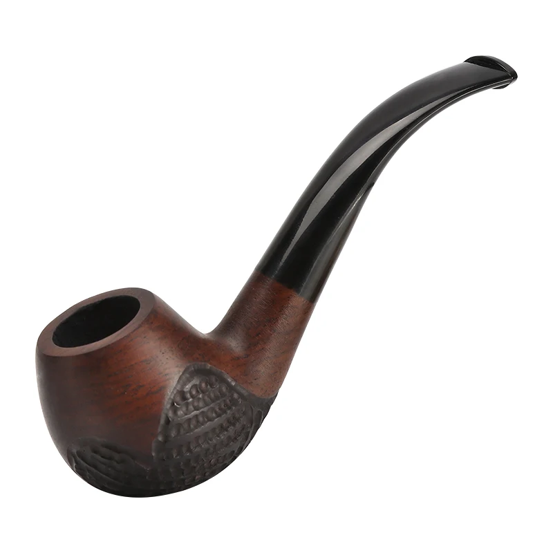 

New Handmade Ebony Wood Smoker Smoking Tobacco Pipe Root Smoking Pipes Bent Design For Men Freeshipping