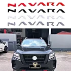Для Nissan Navara NP300 2021 решетка Топ логотип письмо гриль NP300 3D эмблема оригинальный размер ABS стикер с клеем хромовый Стайлинг