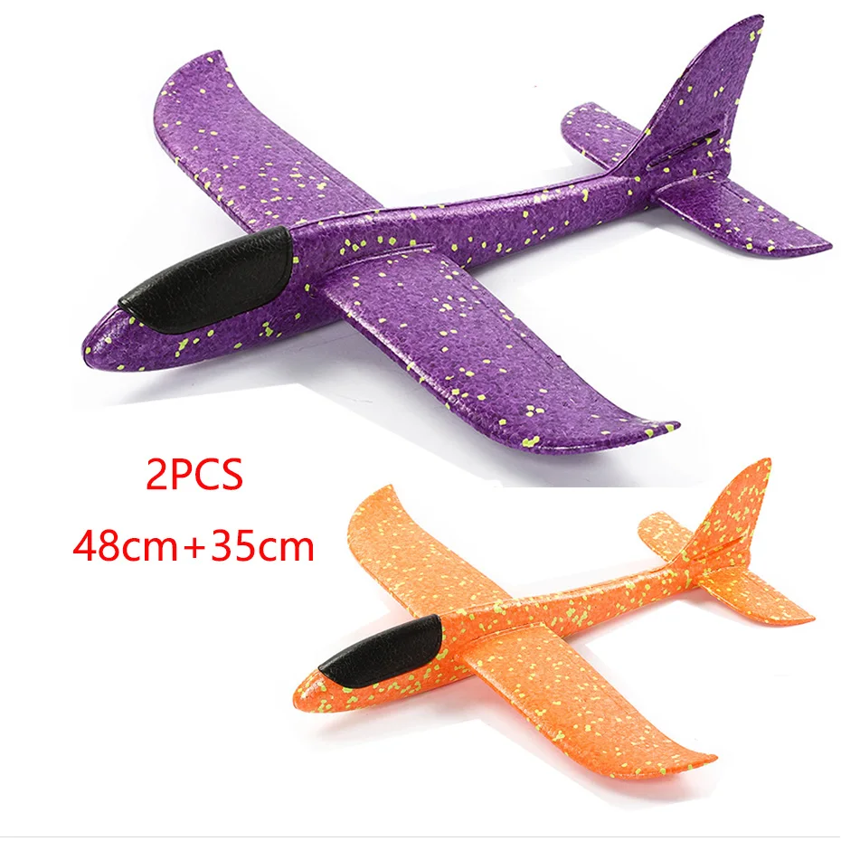 Новый 48 см ручной бросок самолет из пеноматериала игрушки на открытом воздухе