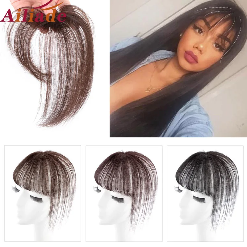 ALIADE 3D синтетические воздушные челки невидимые бесшовные женские короткие