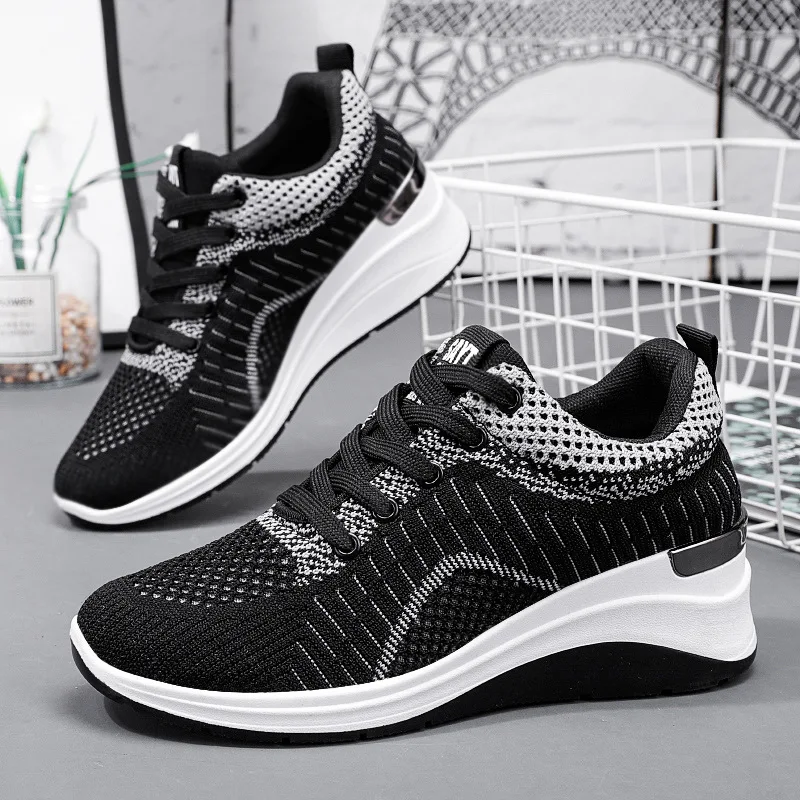 

Women's Shoes 2021 Spring and Autumn New Height Increasing Shoes Thick BottomShoes Breathable Casual02
