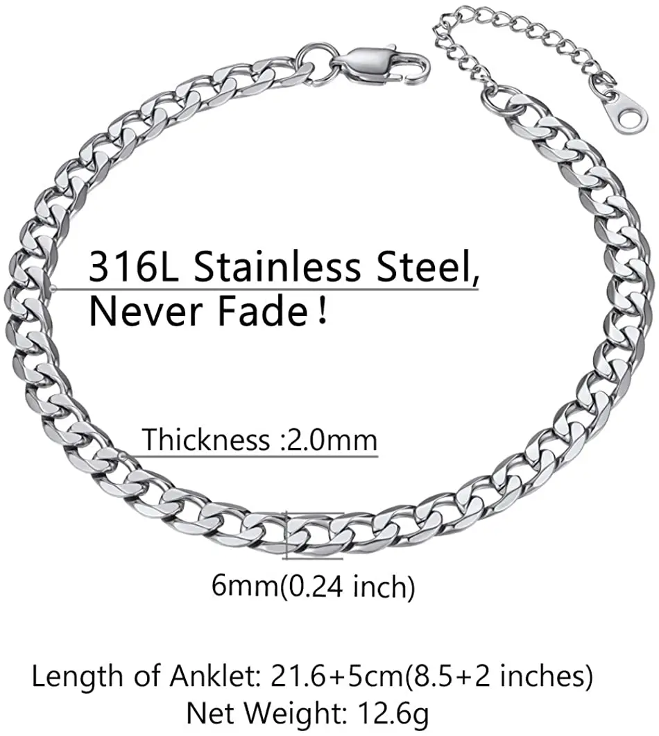 Браслет на лодыжку GPUNK из нержавеющей стали с позолотой 8 5 + 2 дюйма - купить по