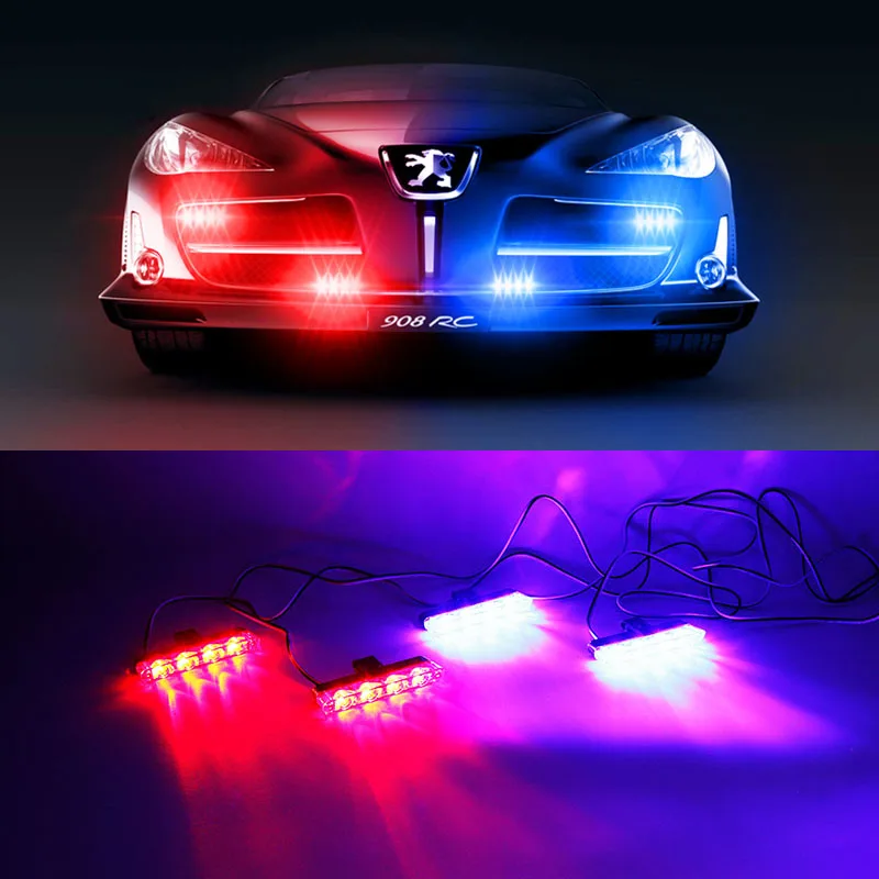 4x4 16LED 4 в 1 Передняя решетка для автомобилей с тактовой мерцающей светильник