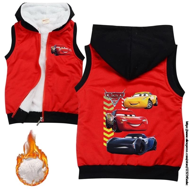 Детский осенне-зимний жилет McQueen теплый с капюшоном для девочек детская куртка