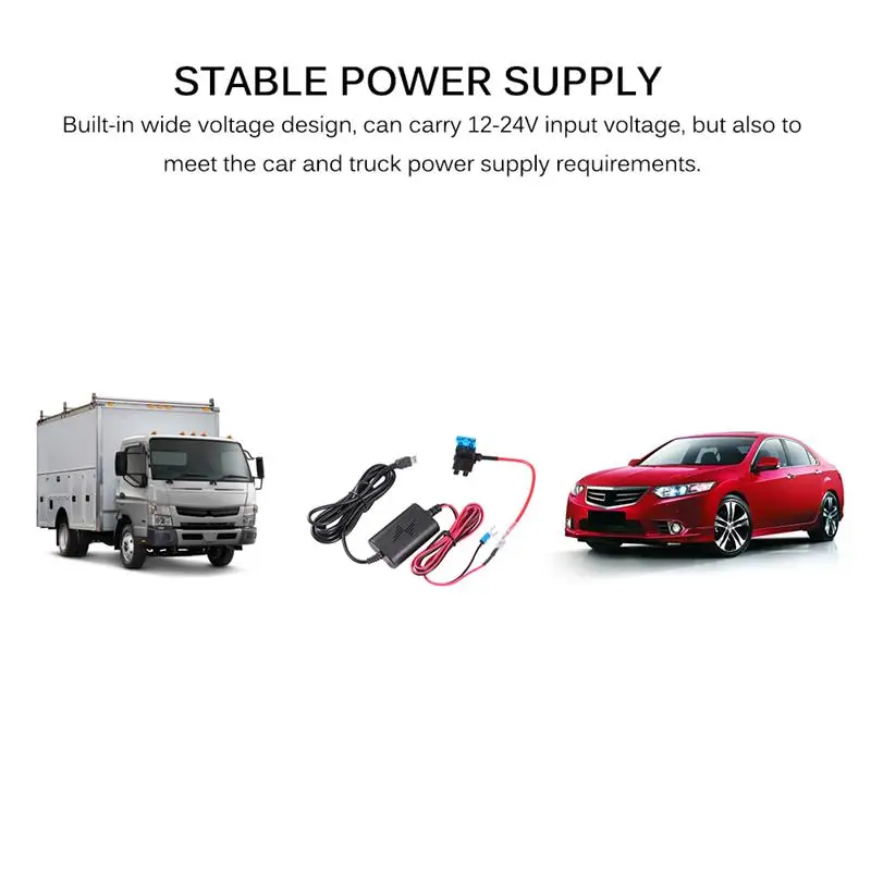 AOZBZ Mini USB ABS 12 В до 5 Автомобильный регистратор понижающий Кабель GPS навигация