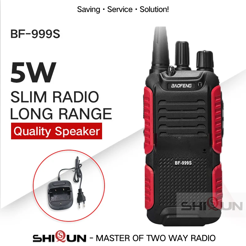 Radio Only Горячая Baofeng bf-999s Plus Walkies Uhf band военный уровень двухстороннее радио 999S(2) для безопасности, отеля, ветчины BF999s обновление 888s 5W - Цвет: Radio Only